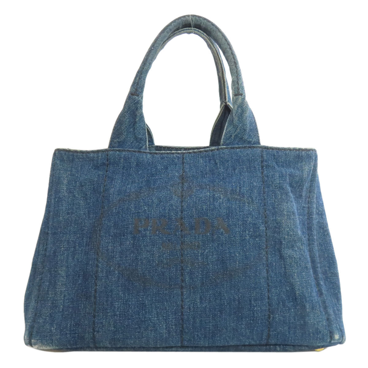 PRADA Tote Bag B1877B denim blue Canapa