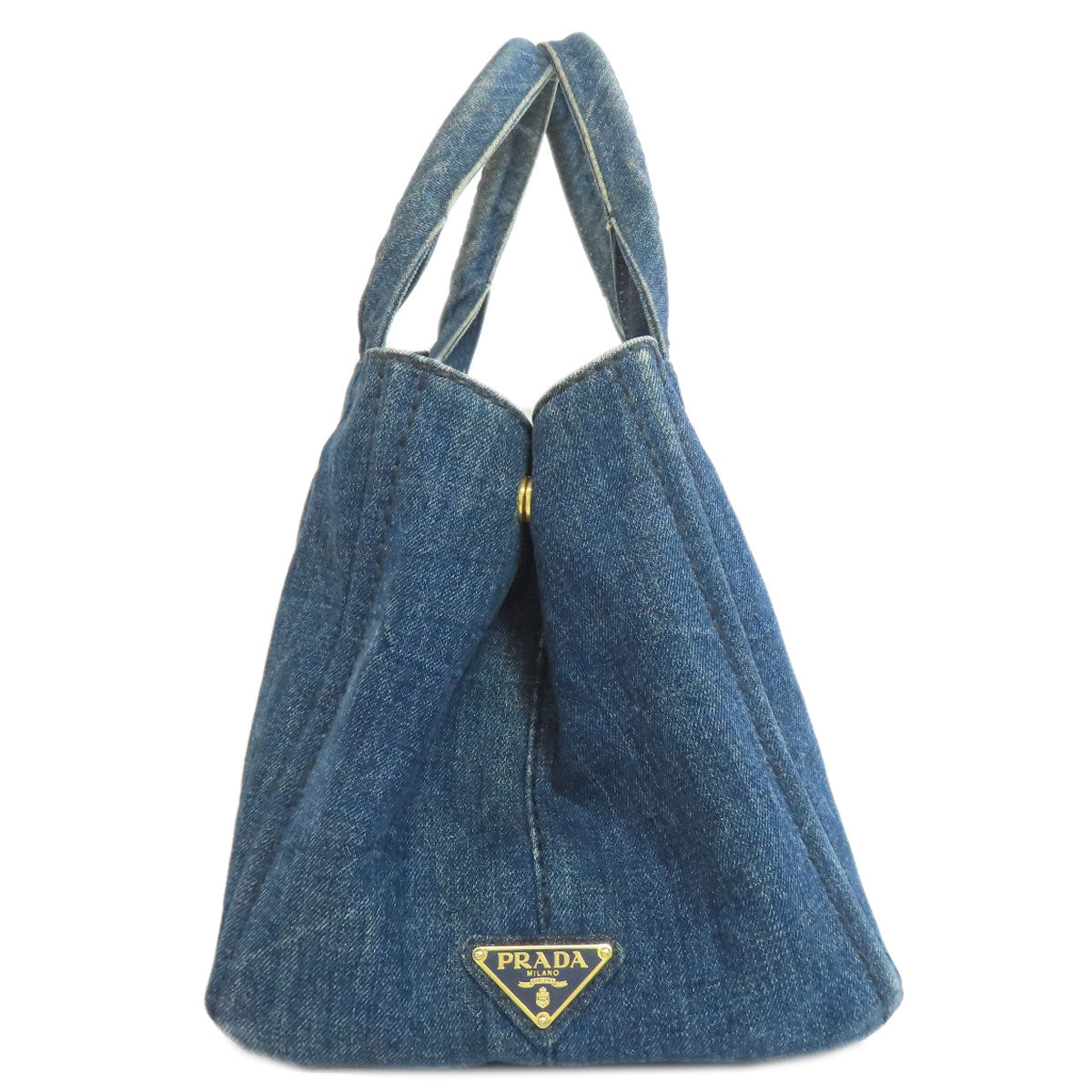 PRADA Tote Bag B1877B denim blue Canapa