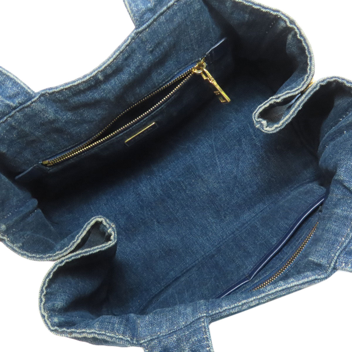 PRADA Tote Bag B1877B denim blue Canapa