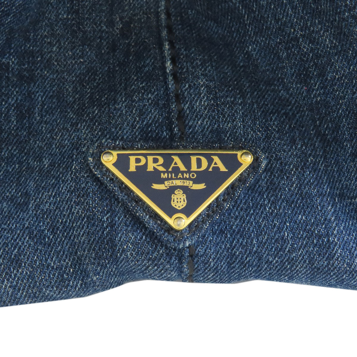 PRADA Tote Bag B1877B denim blue Canapa