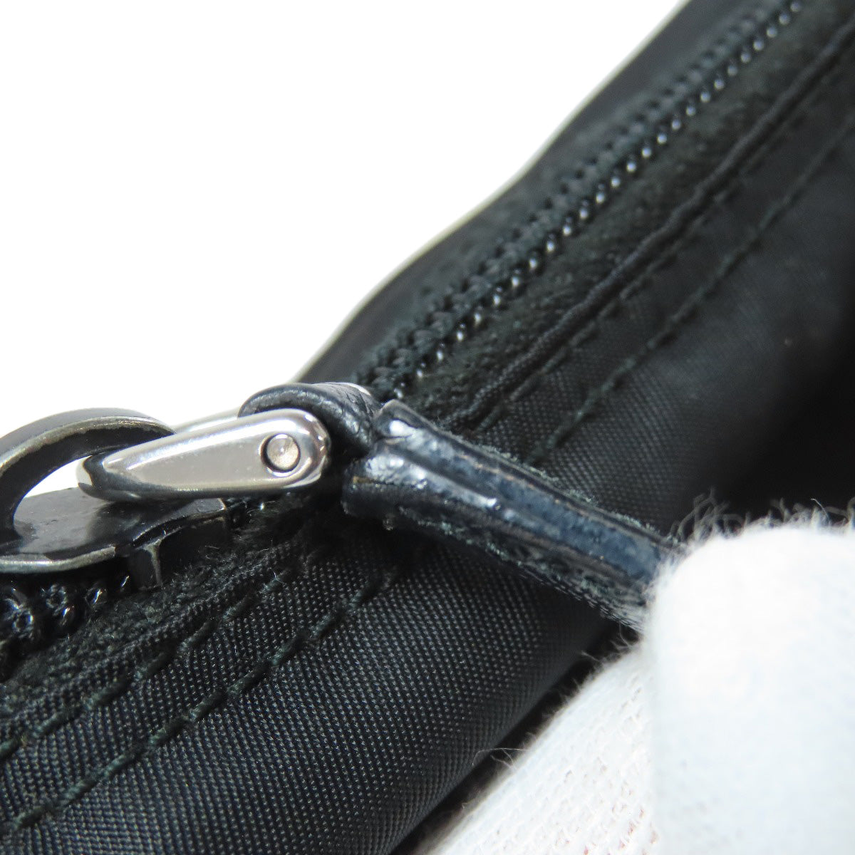 PRADA Shoulder Bag Nylon black logoMetal