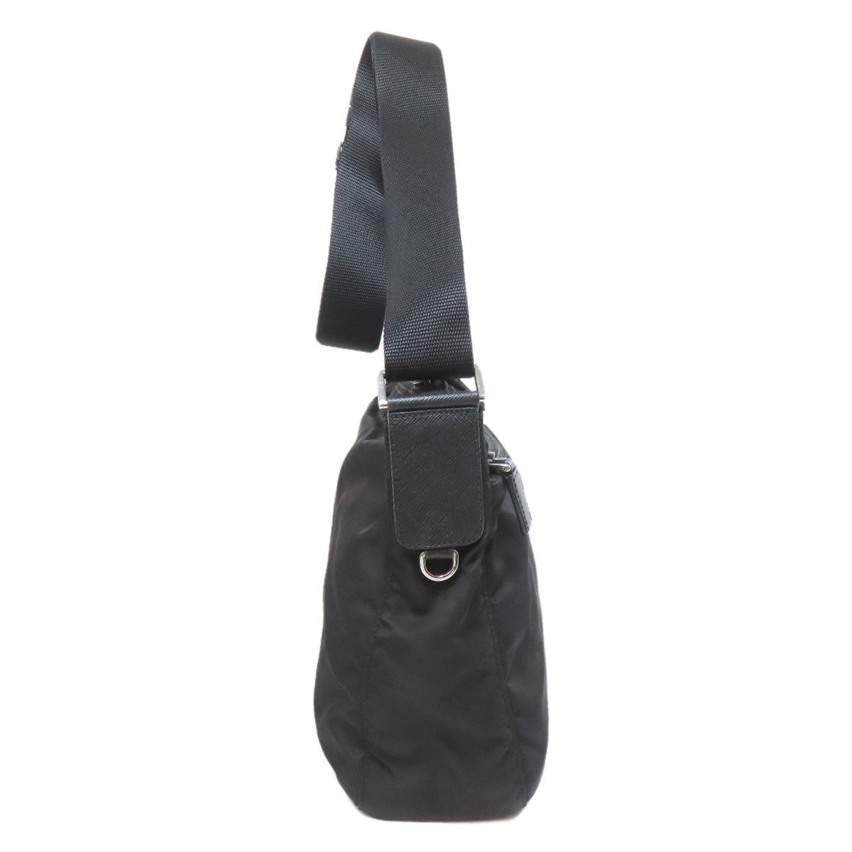 PRADA Shoulder Bag Nylon black logoMetal