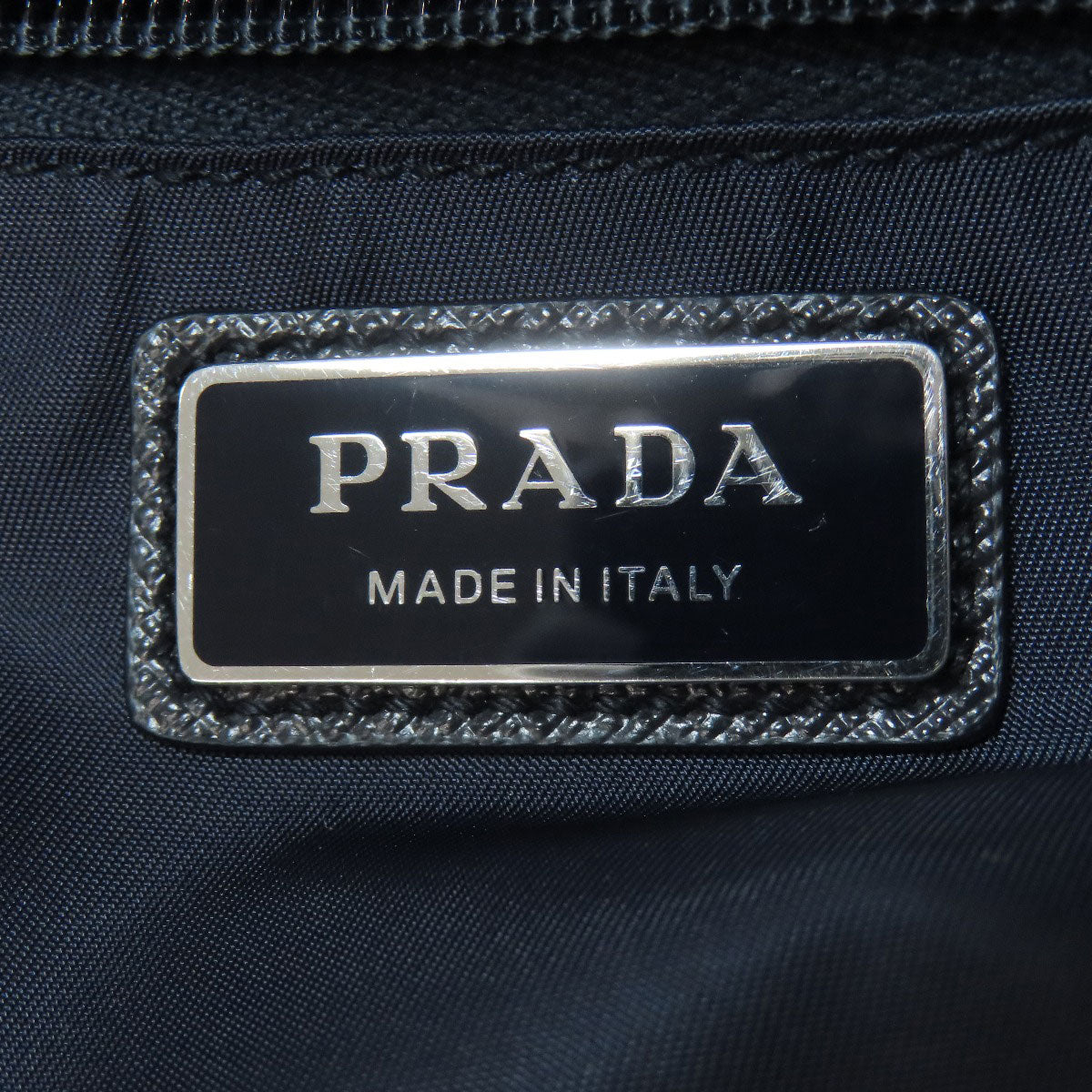 PRADA Sling bag Nylon Navy logoMetal