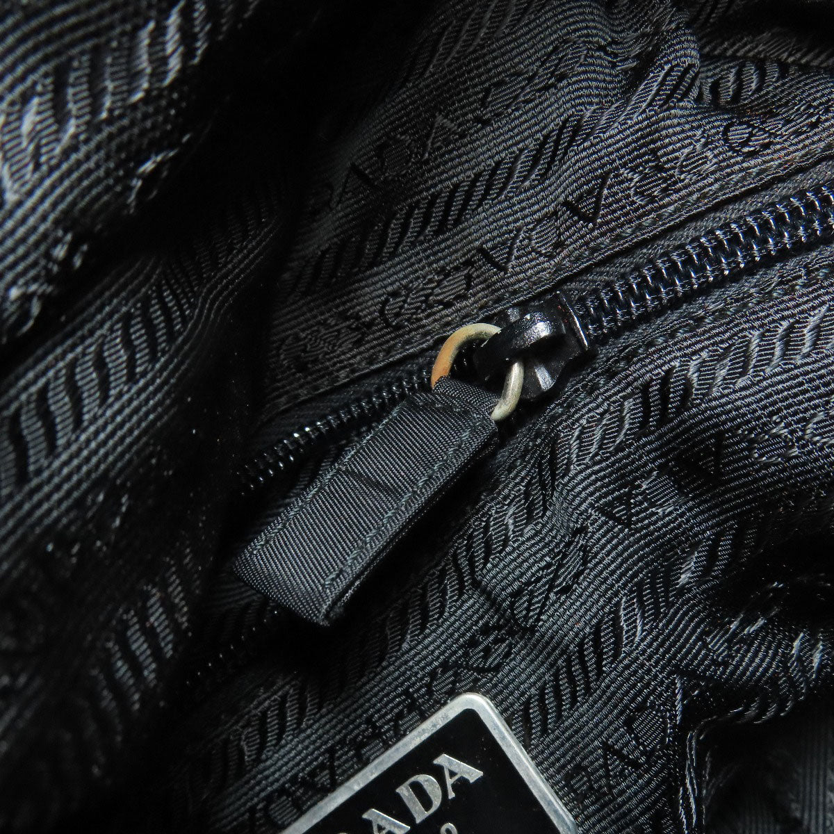 PRADA Handbag Nylon black logoMetal