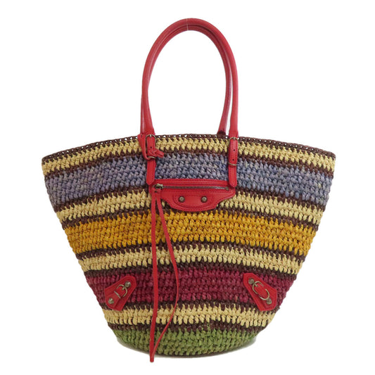 BALENCIAGA Tote Bag 286370 straw multicolor Basket bag