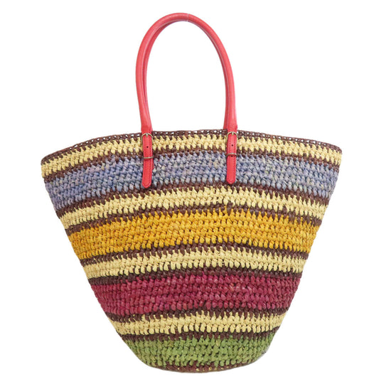BALENCIAGA Tote Bag 286370 straw multicolor Basket bag