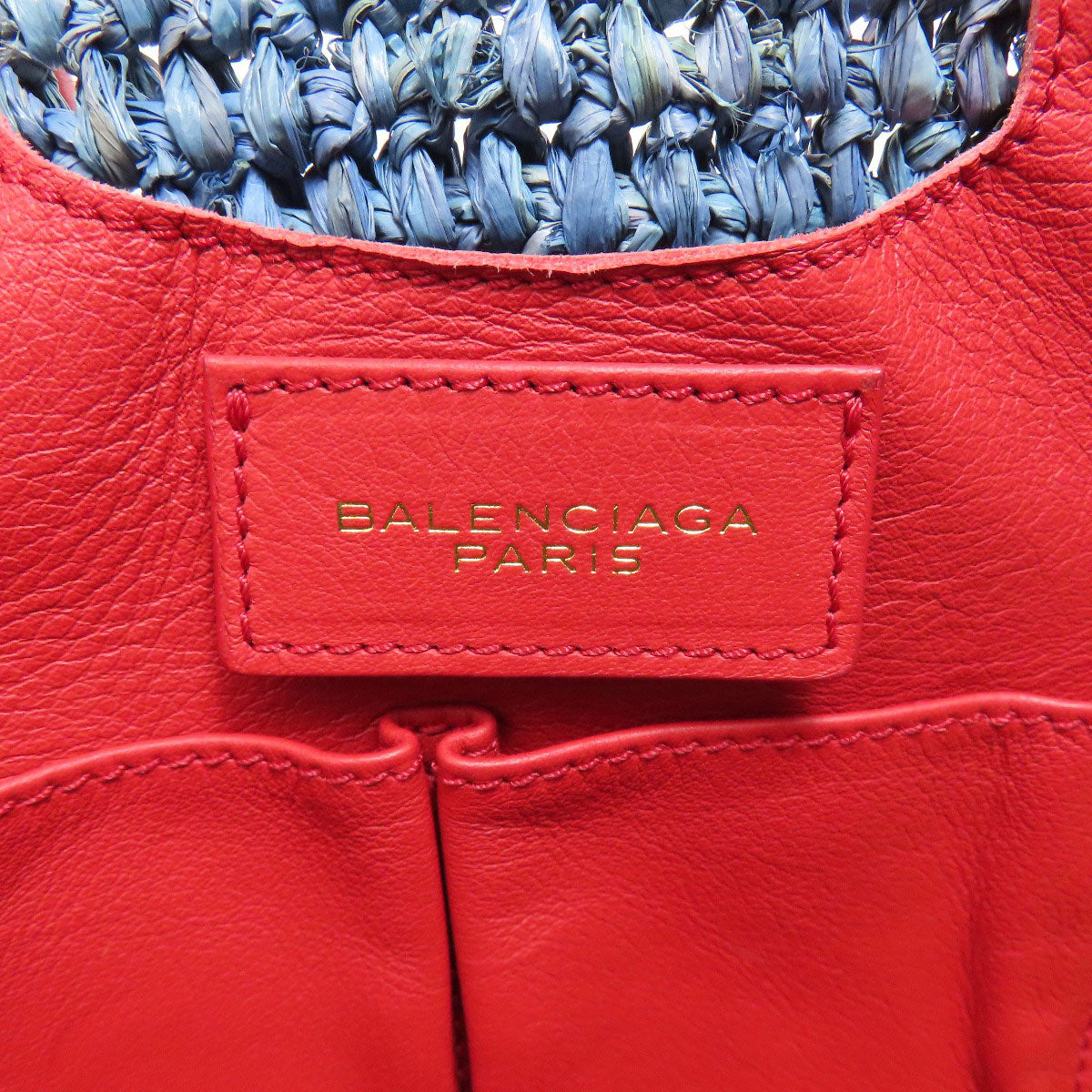 BALENCIAGA Tote Bag 286370 straw multicolor Basket bag