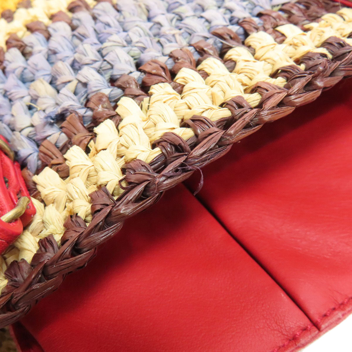 BALENCIAGA Tote Bag 286370 straw multicolor Basket bag