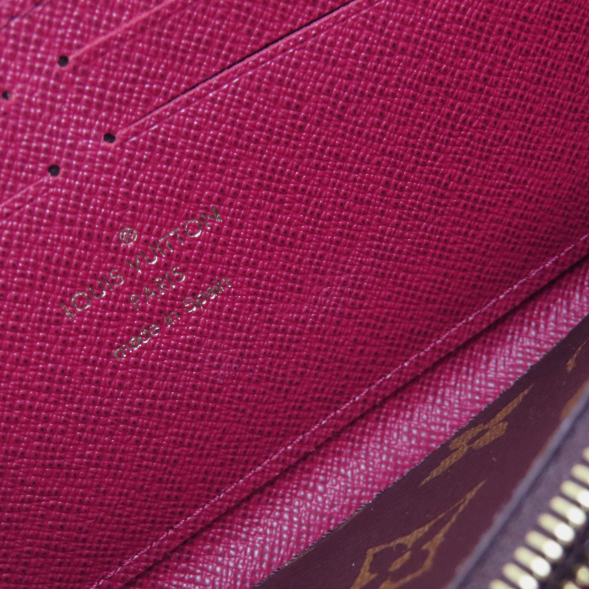 LOUIS VUITTON Long Wallet Purse M60742 Monogram canvas Brown Portefeuille Clemence