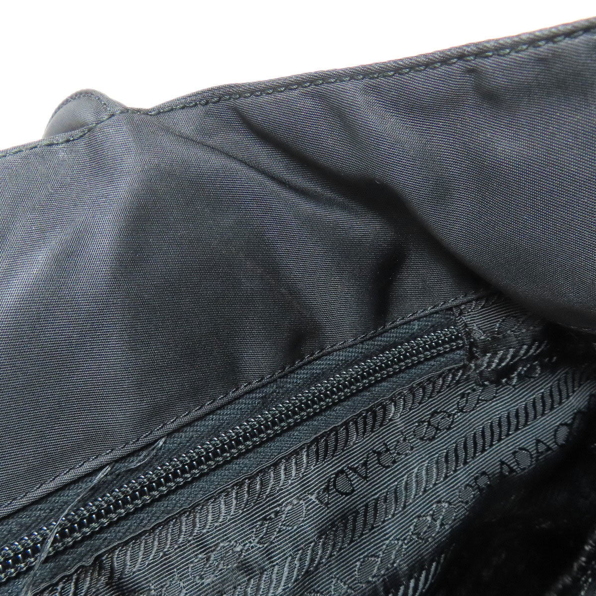 PRADA Tote Bag Nylon black logoMetal