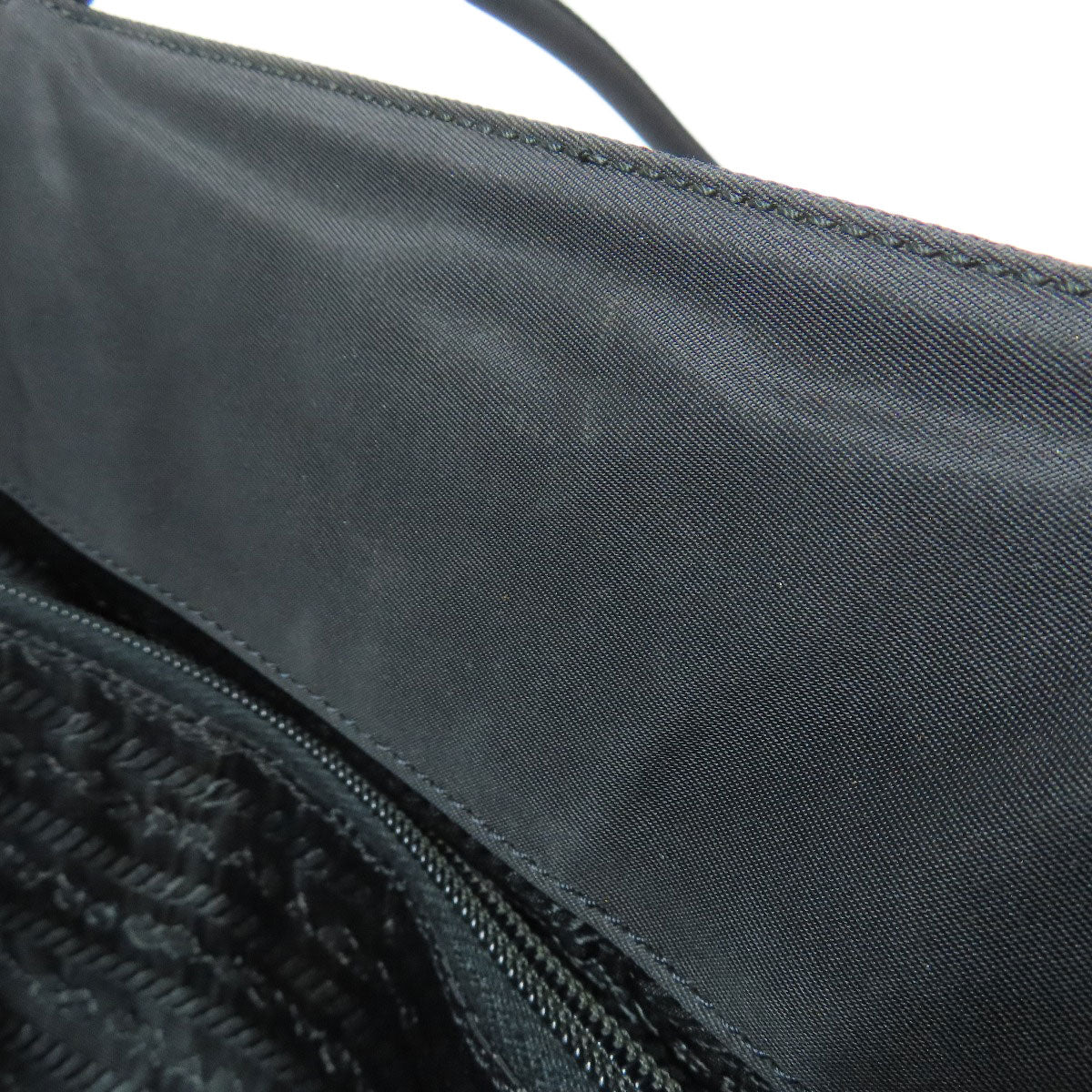 PRADA Tote Bag Nylon black logoMetal