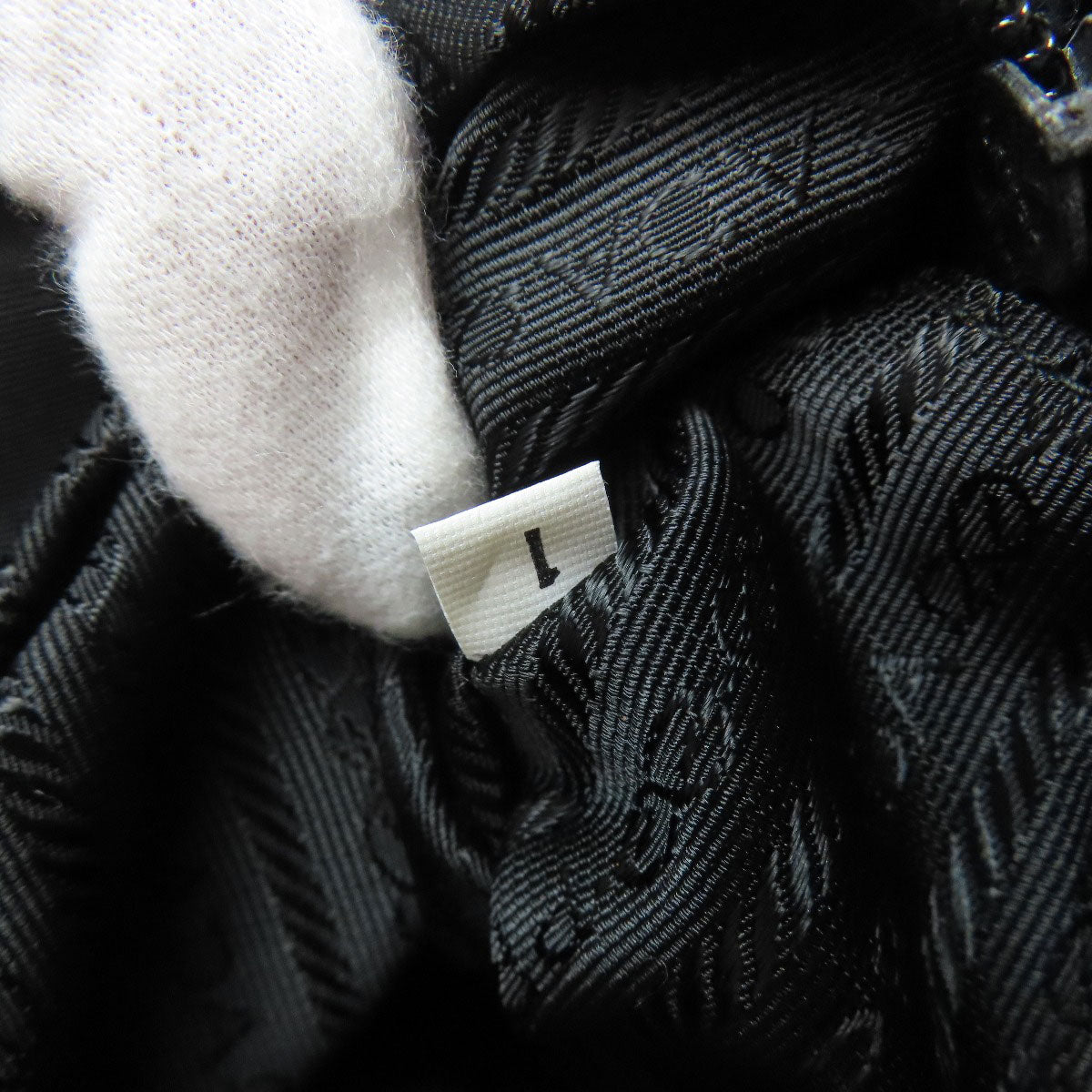 PRADA Tote Bag Nylon black logoMetal