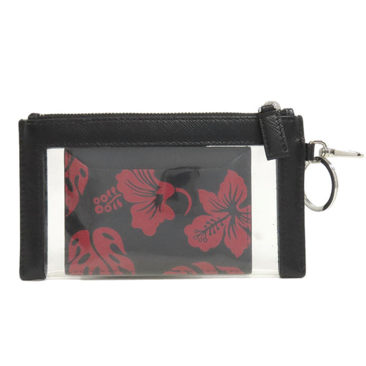 PRADA Accessory pouch Safiano black logoMetal