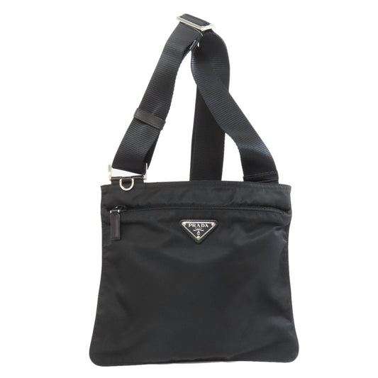 PRADA Shoulder Bag Nylon black logoMetal