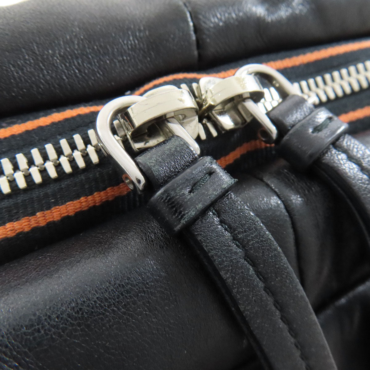 PRADA Tote Bag Calfskin black logo