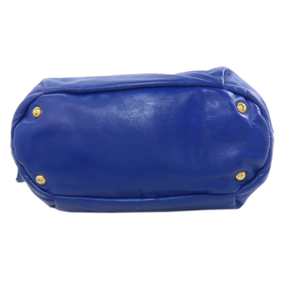 PRADA Tote Bag Calfskin blue 2WAY
