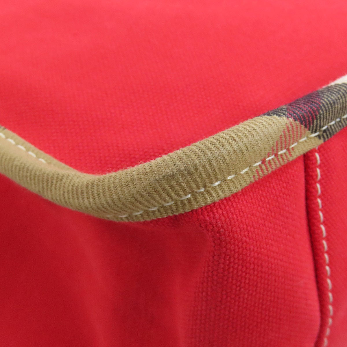 BURBERRY Handbag canvas Red Nova Check