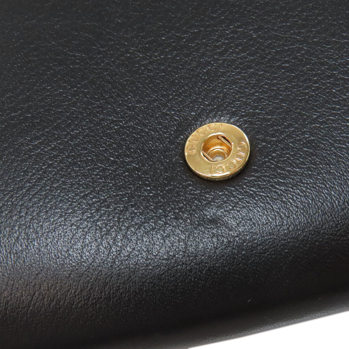 GUCCI Shoulder Bag 725219 Calfskin black Rondy Medium Chain Wallet with Interlocking G