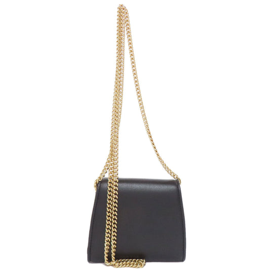 GUCCI Shoulder Bag 725219 Calfskin black Rondy Medium Chain Wallet with Interlocking G