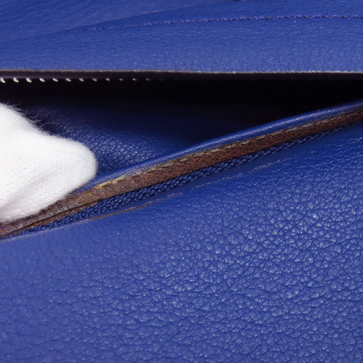 LOEWE Shoulder Bag Calfskin blue one belt