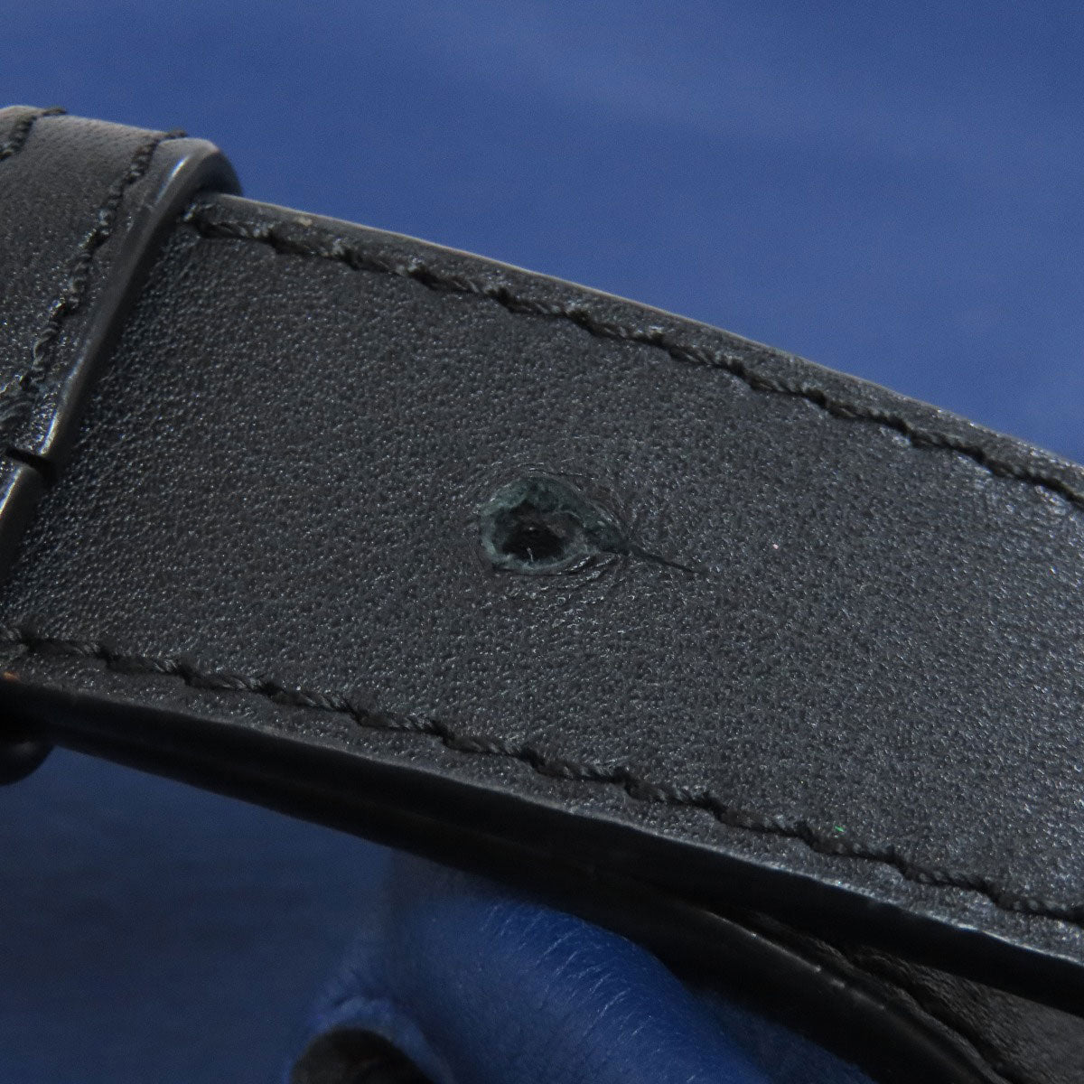 LOEWE Shoulder Bag Calfskin blue one belt