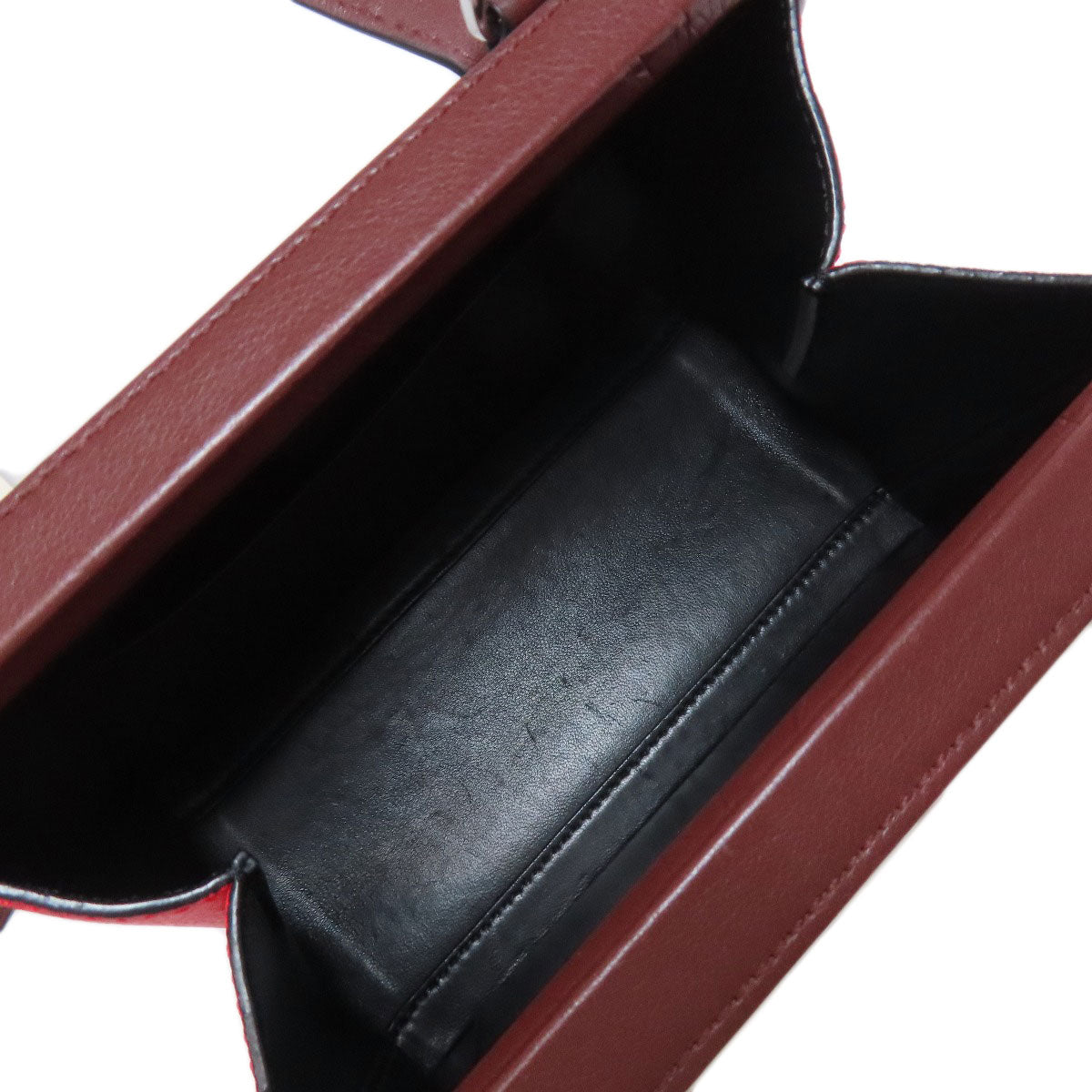 LOEWE Handbag Calfskin Brown Postal City 2WAY