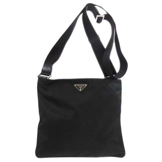 PRADA Shoulder Bag Nylon black logoMetal