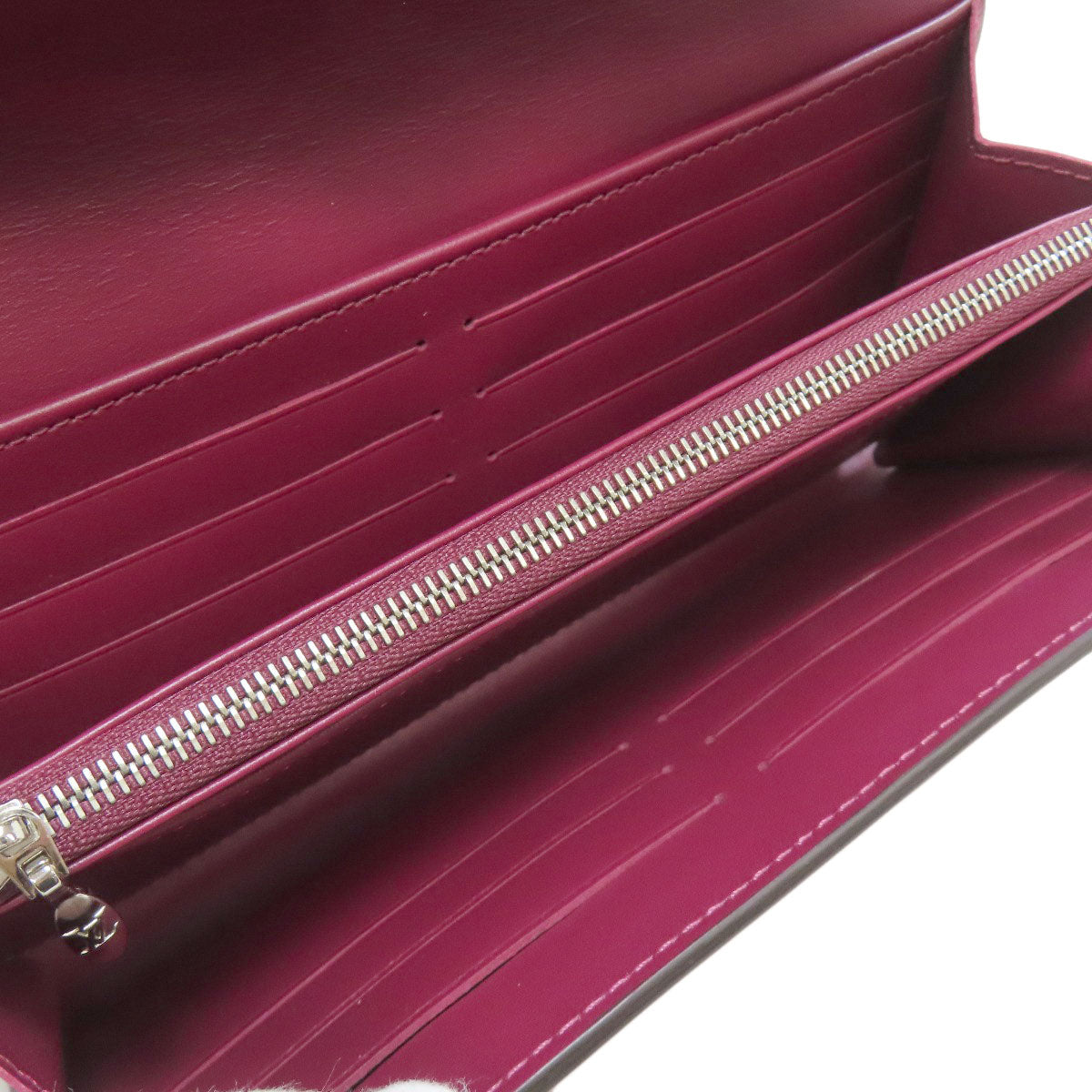 LOUIS VUITTON Long Wallet Purse M64463 Patent leather purple Portefeuille twist