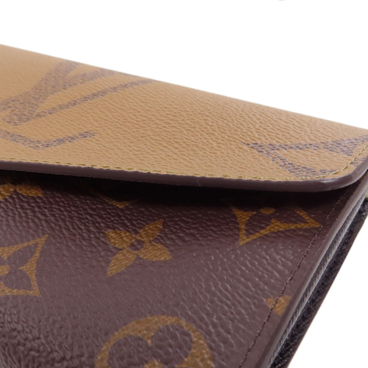 LOUIS VUITTON Long Wallet Purse M80726 Monogram reverse Brown Portefeuille Sara
