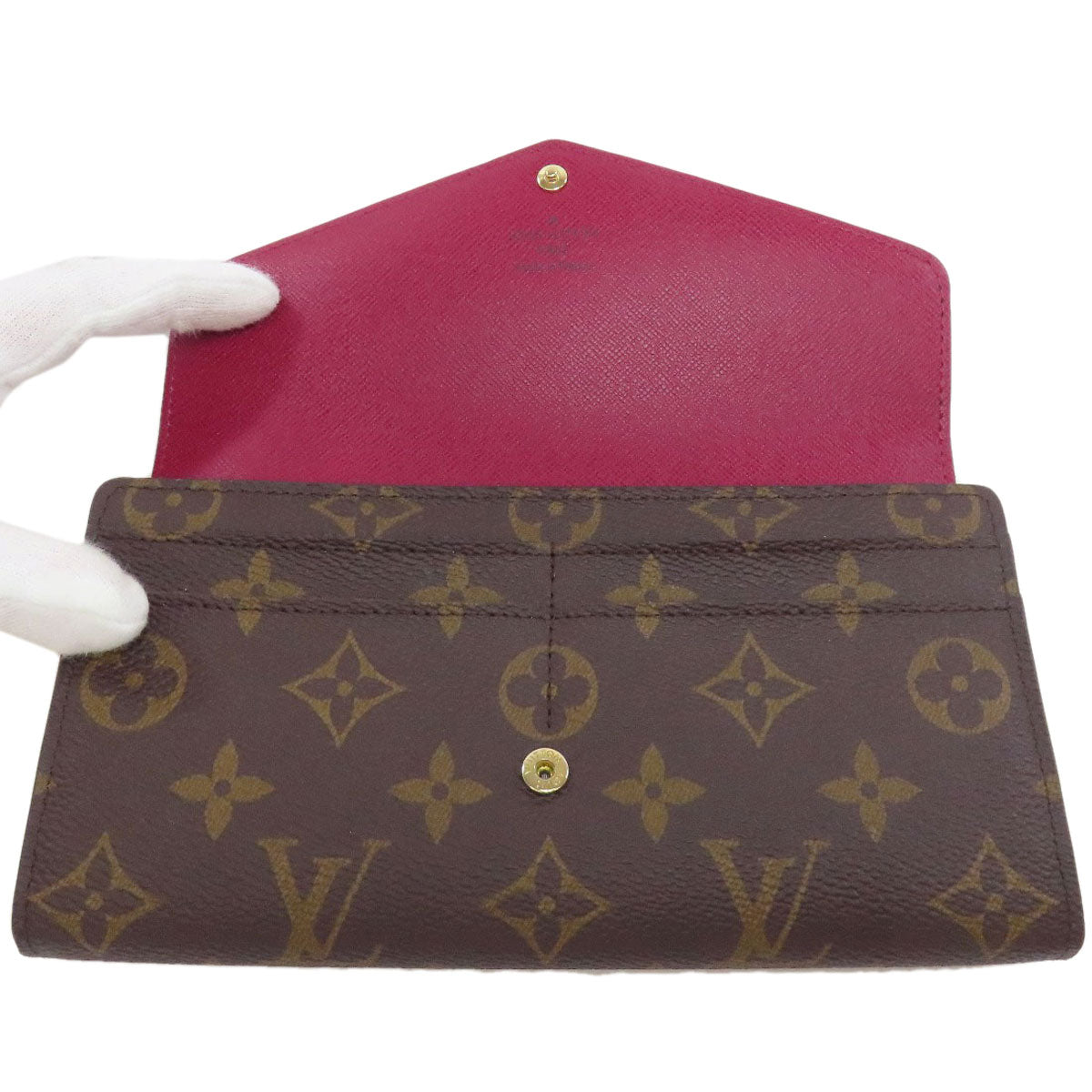 LOUIS VUITTON Long Wallet Purse M62234 Monogram canvas Brown Portefeuille Sara