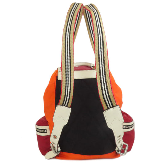 BURBERRY Backpack Nylon Orange Nova Check