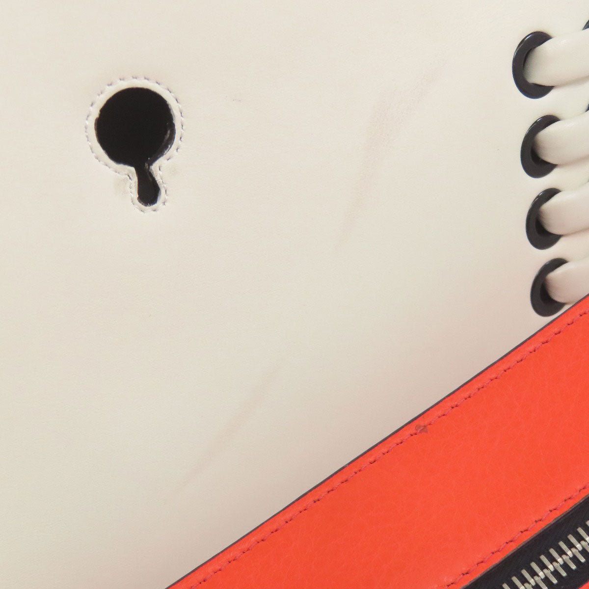 FENDI Handbag Calfskin white Dotcom 2WAY