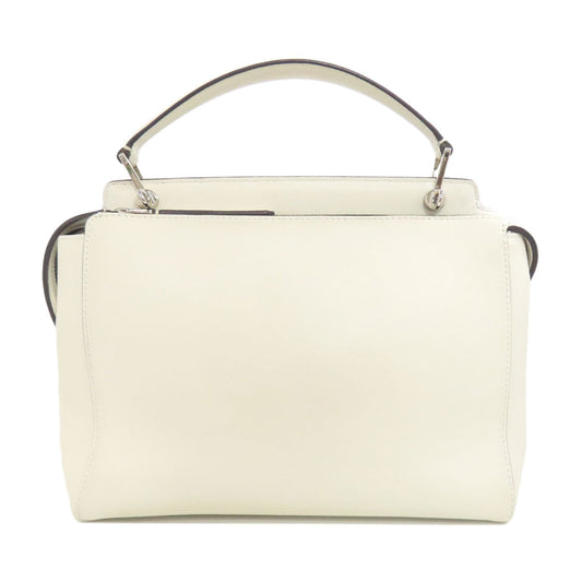 FENDI Handbag Calfskin white Dotcom 2WAY