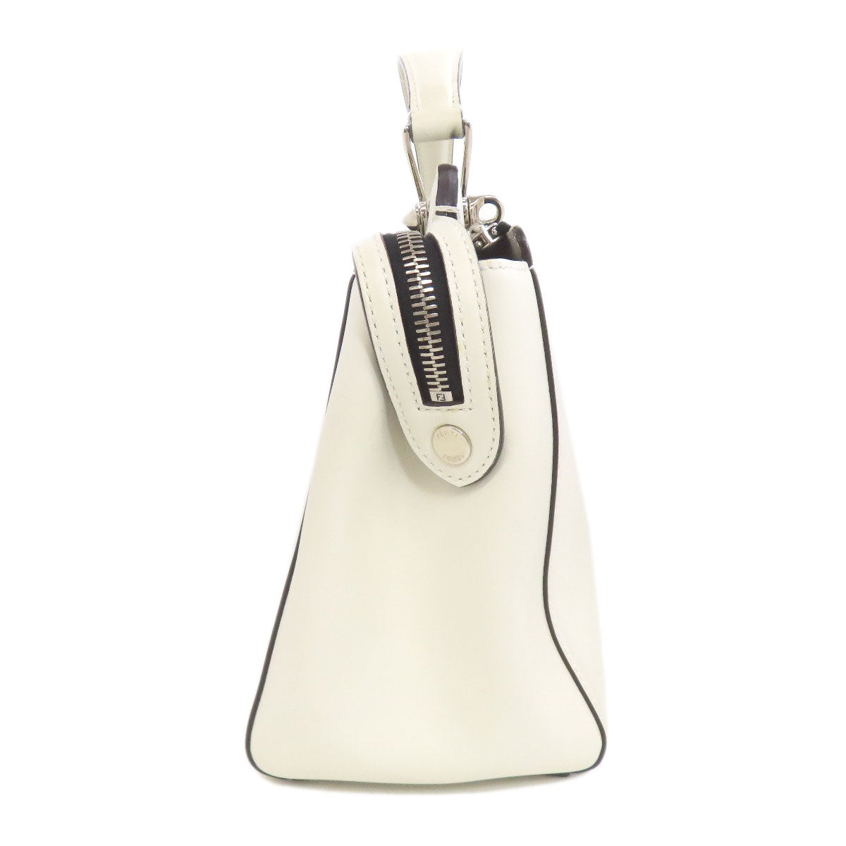 FENDI Handbag Calfskin white Dotcom 2WAY