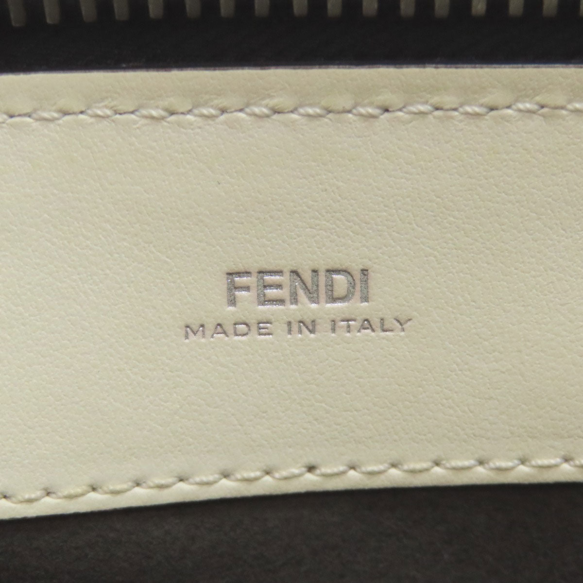 FENDI Handbag Calfskin white Dotcom 2WAY