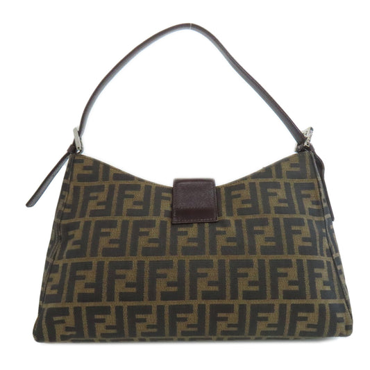 FENDI Shoulder Bag canvas Brown Mamma Bucket