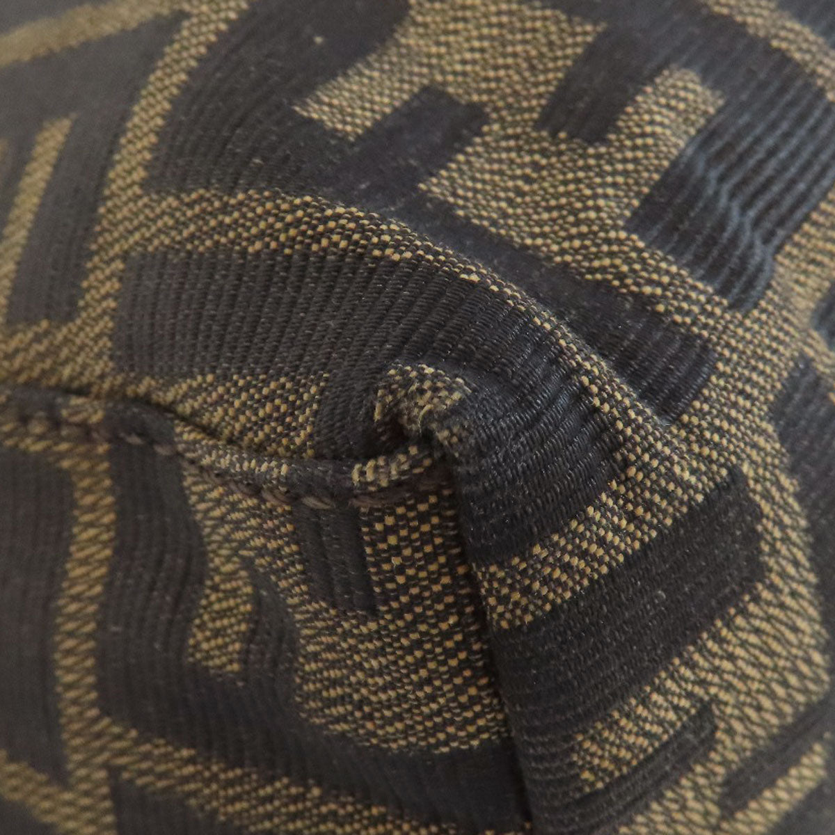 FENDI Shoulder Bag canvas Brown Mamma Bucket