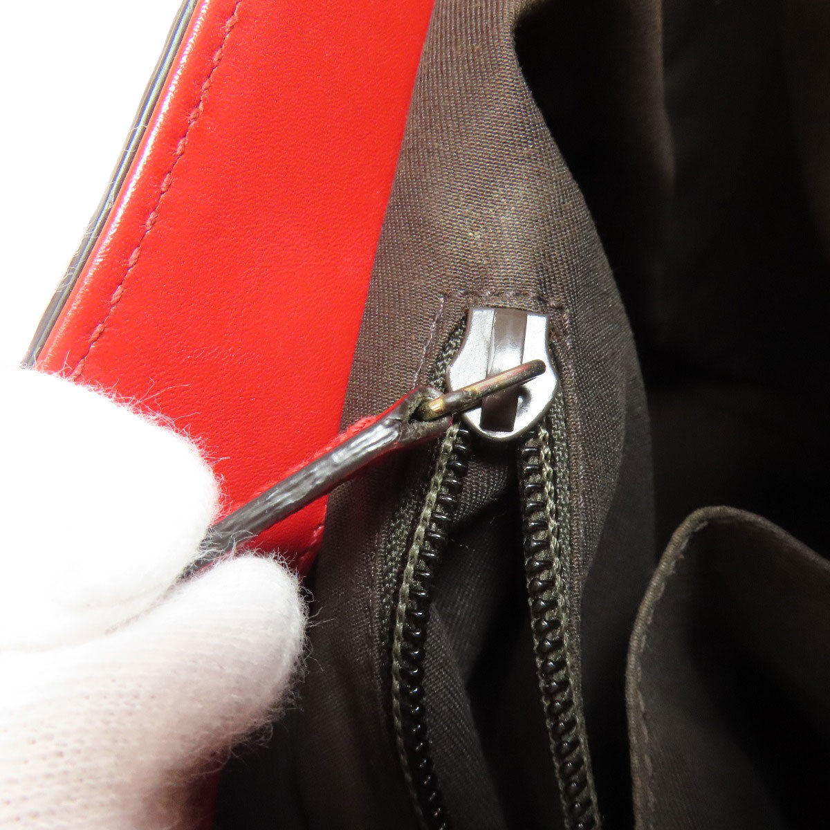 GUCCI Tote Bag 353397 leather Red Diamante