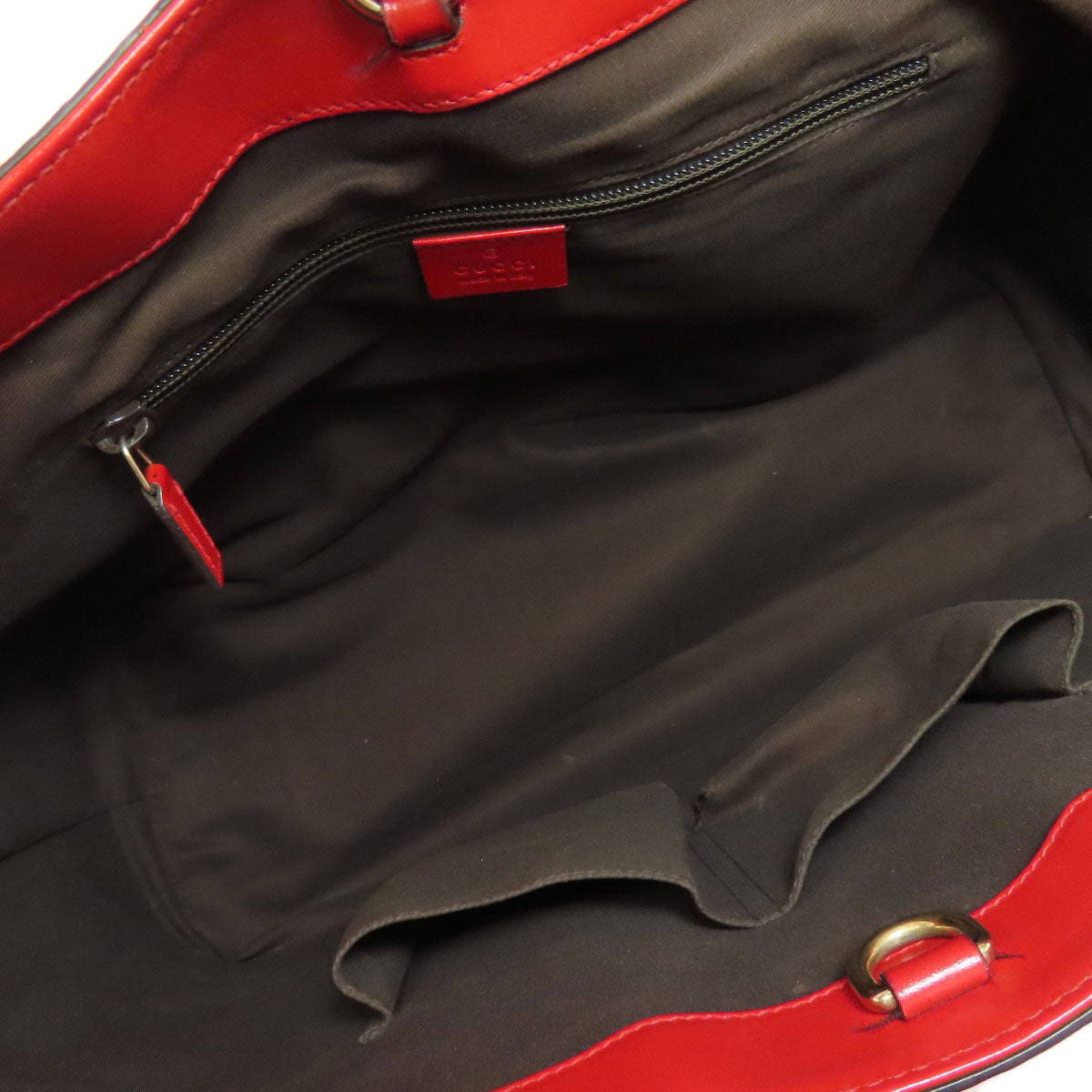 GUCCI Tote Bag 353397 leather Red Diamante