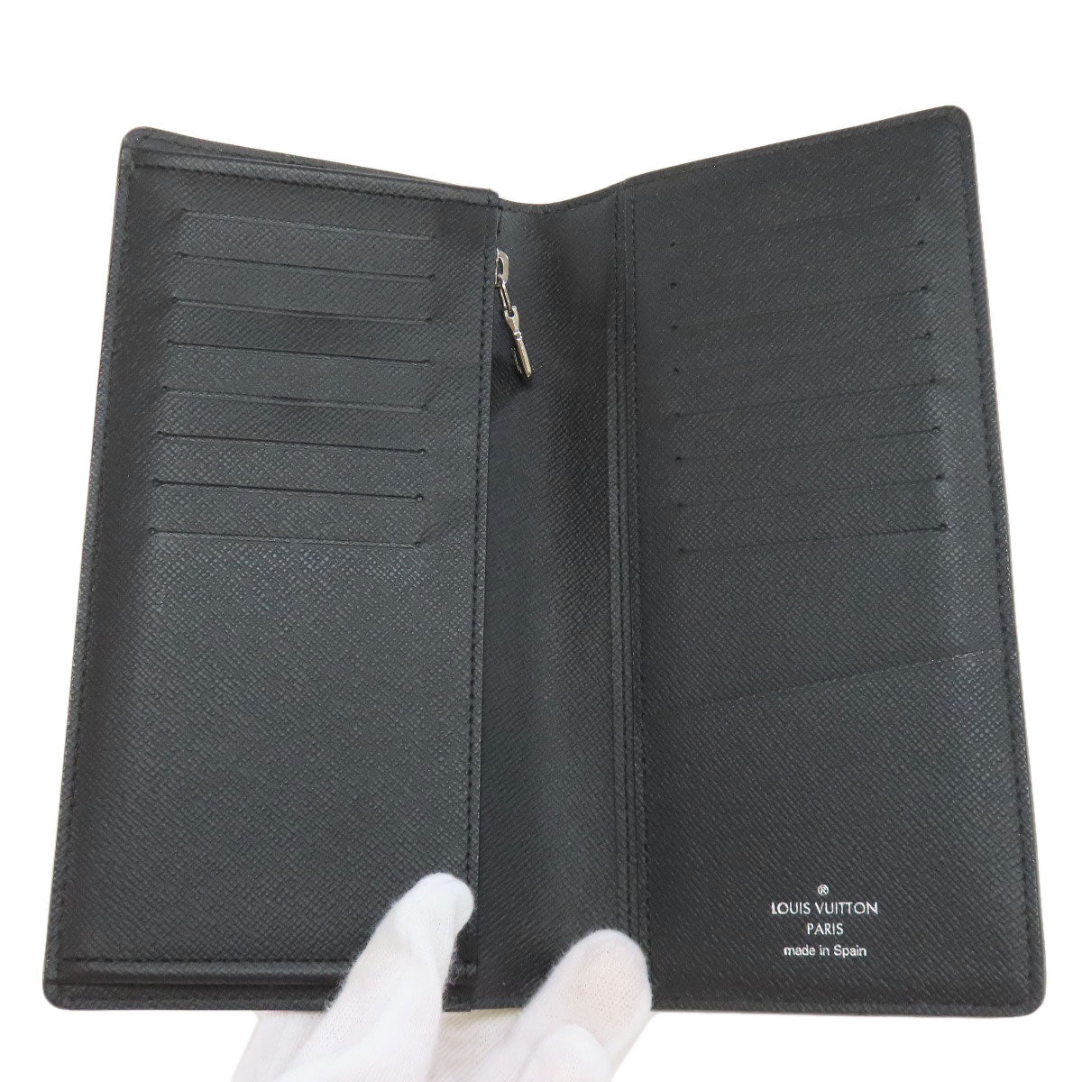 LOUIS VUITTON Long Wallet Purse N60457 Damier canvas multicolor Portefeuille Brazza NM Damier Graphite 3D