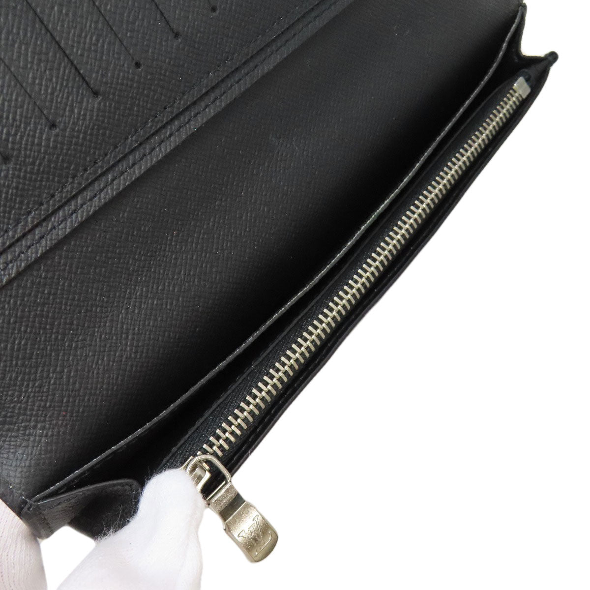 LOUIS VUITTON Long Wallet Purse N60457 Damier canvas multicolor Portefeuille Brazza NM Damier Graphite 3D