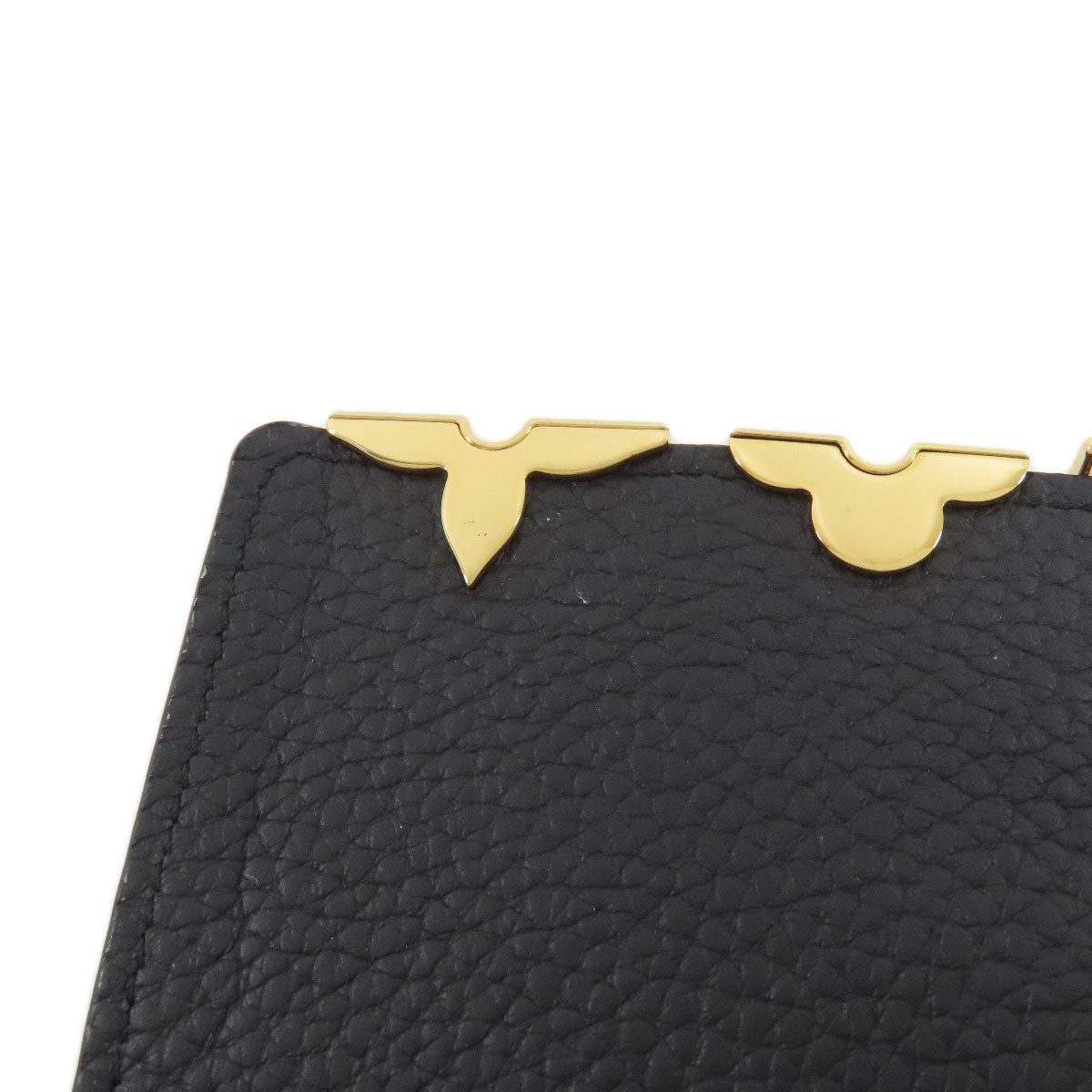 LOUIS VUITTON Long Wallet Purse M64551 Calfskin black Portefeuille Capsine