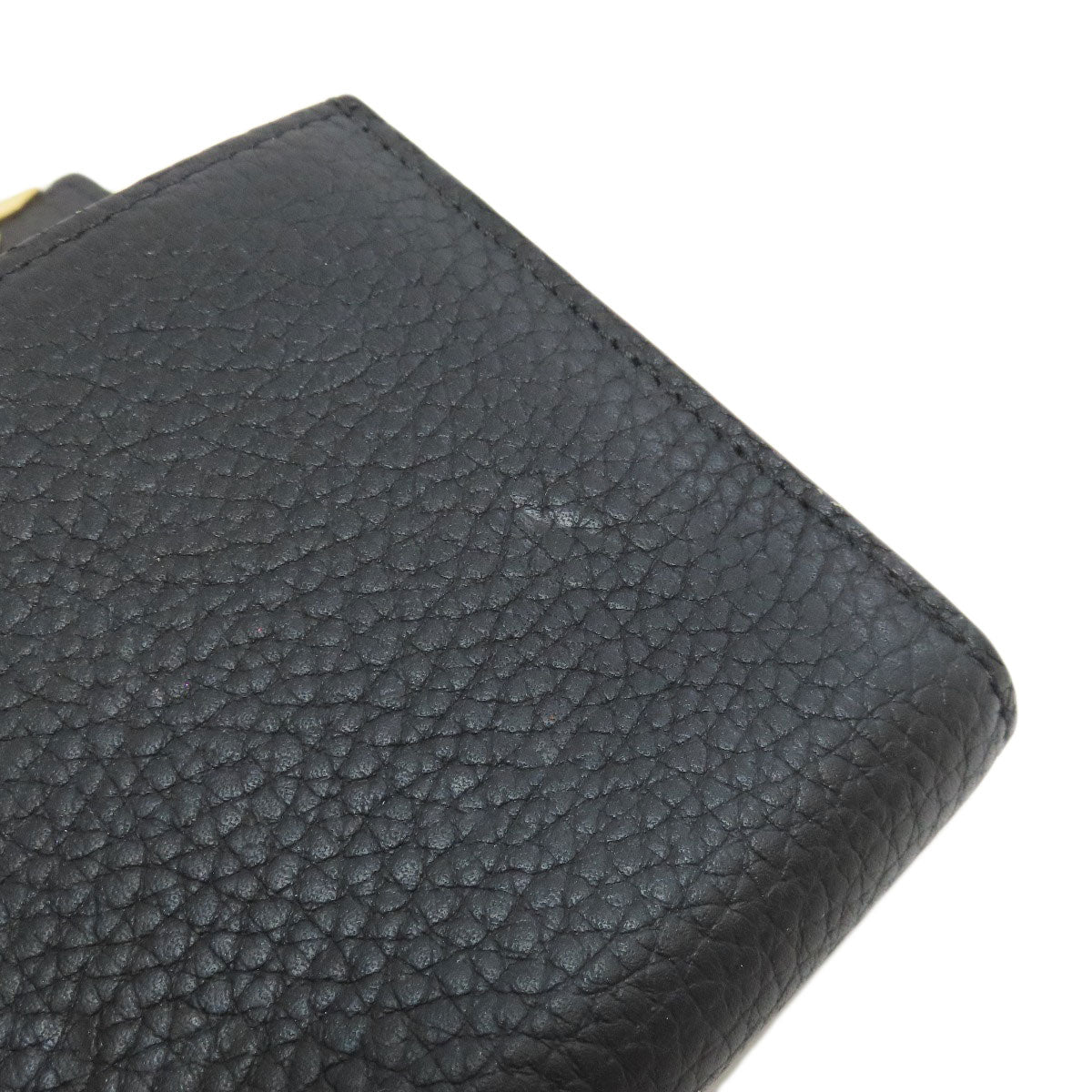 LOUIS VUITTON Long Wallet Purse M64551 Calfskin black Portefeuille Capsine