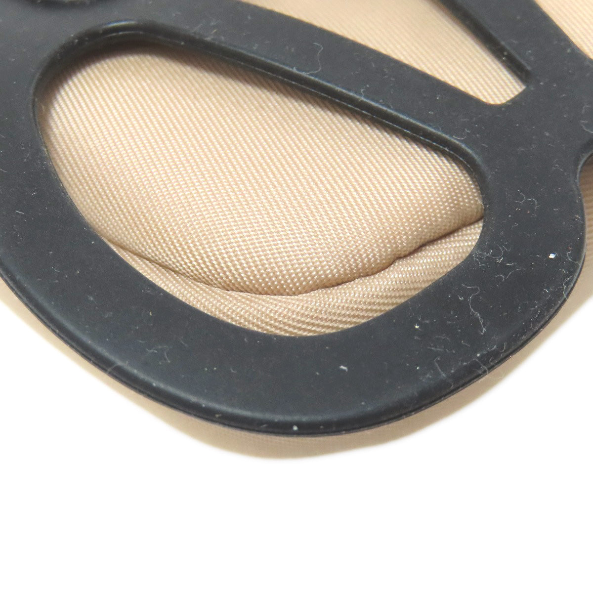 PRADA Accessory pouch Nylon beige logoMetal