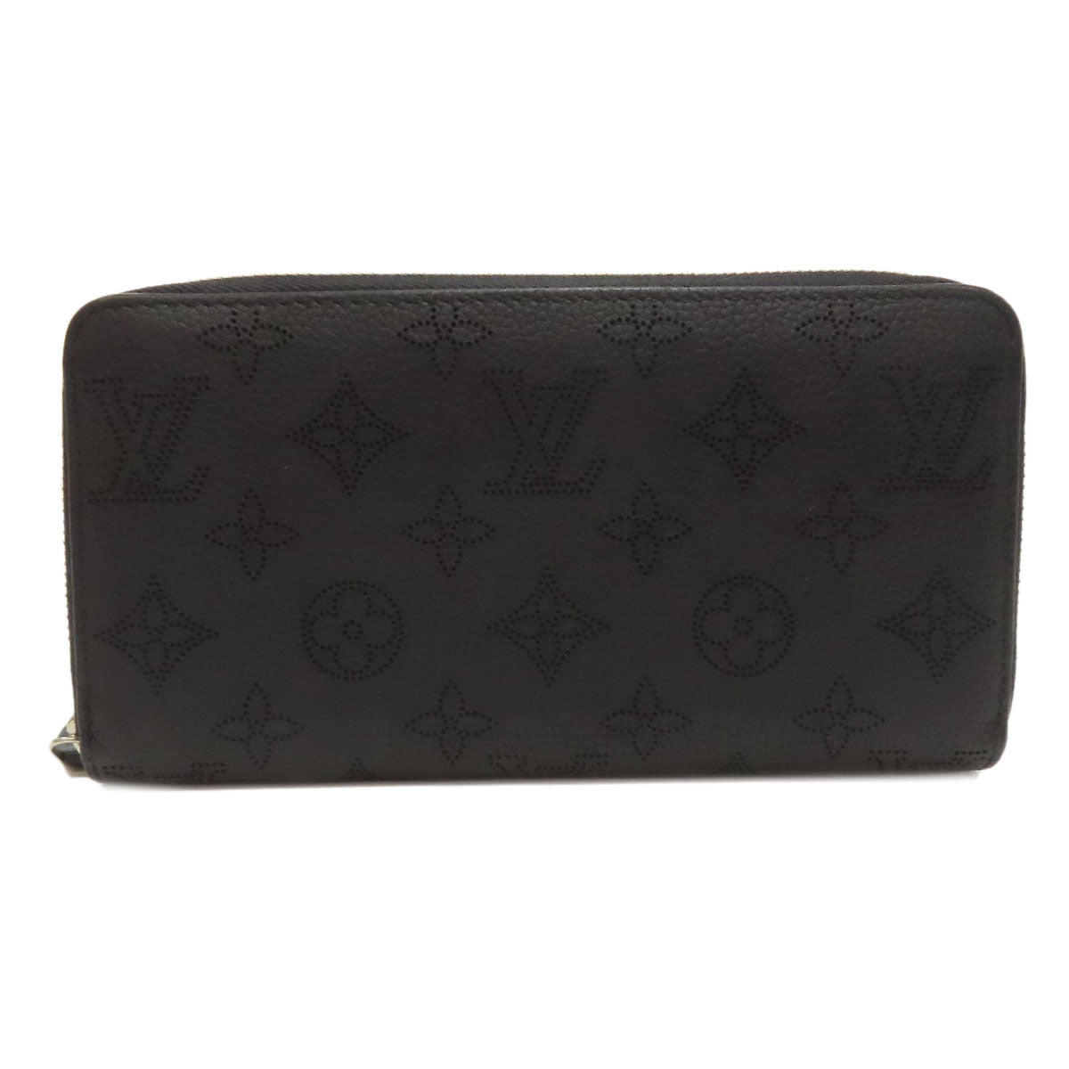 LOUIS VUITTON Long Wallet Purse M61867 Mahina leather black Zippy wallet