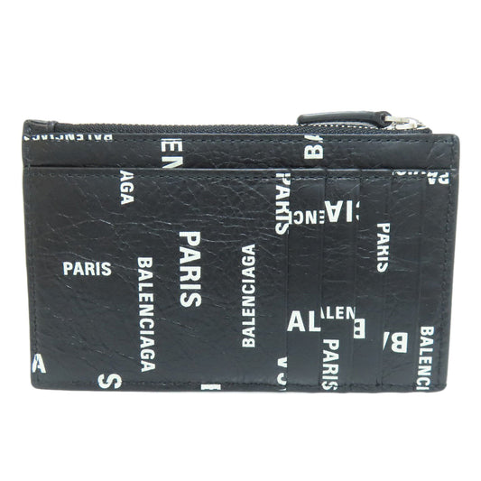 BALENCIAGA Coin case 640535 leather black Coin Card Case