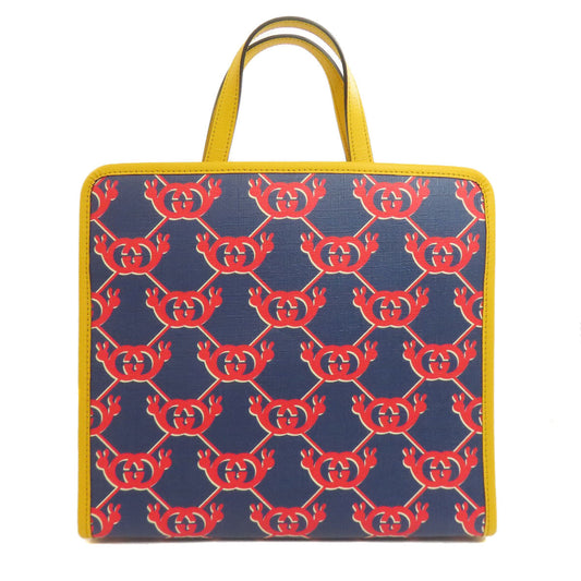 GUCCI Handbag 605614 PVC Navy Children's Snail