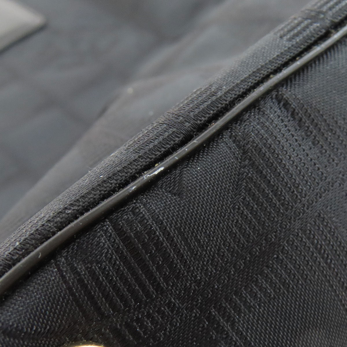 CHANEL Handbag Nylon jacquard black New Travel Line MM