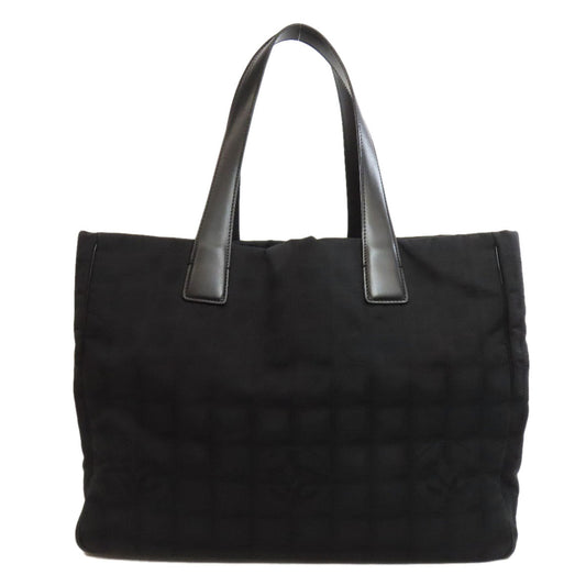 CHANEL Handbag Nylon jacquard black New Travel Line MM