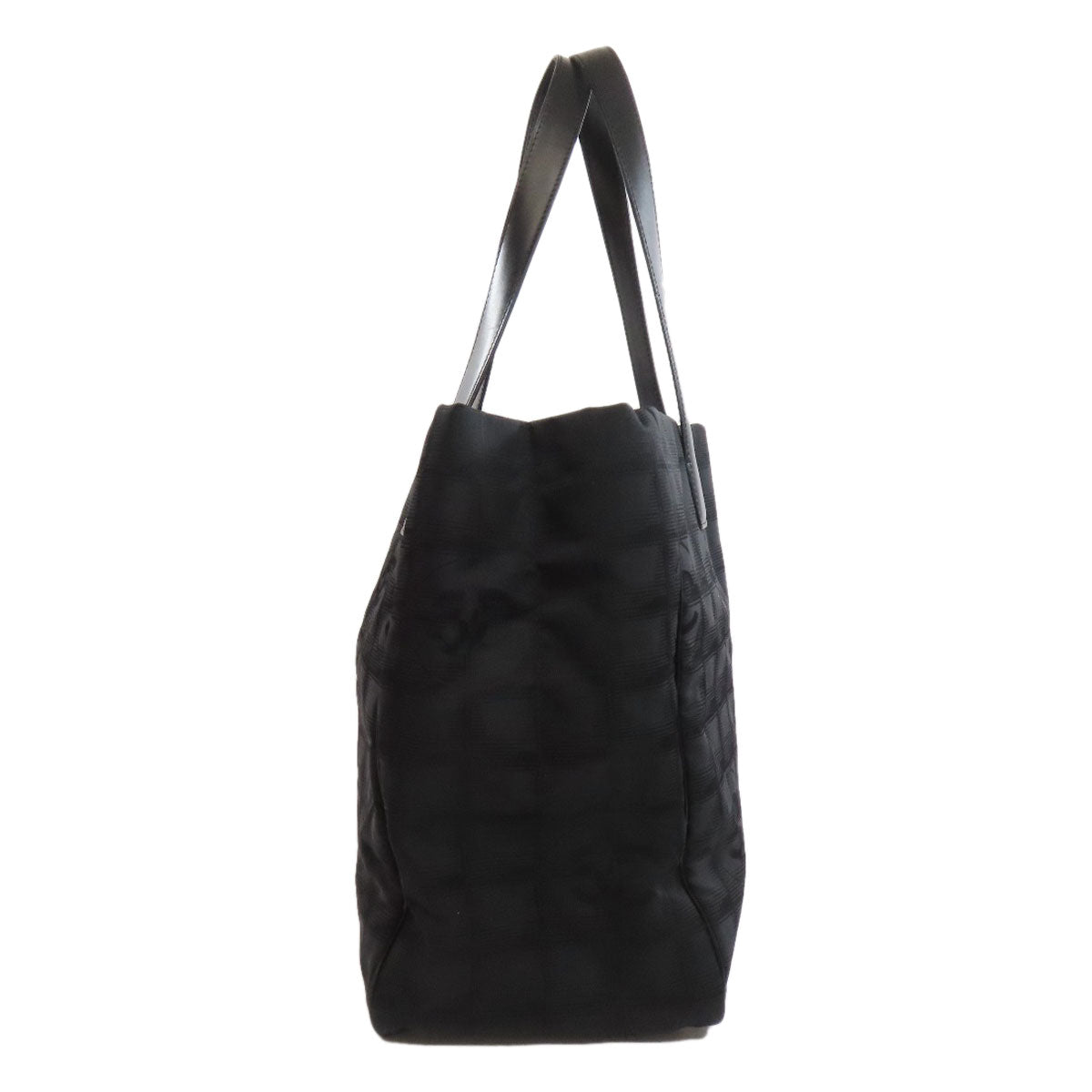 CHANEL Handbag Nylon jacquard black New Travel Line MM